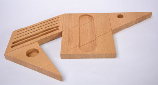 Illustration for article titled 10 Desk Accessories Designed From A Single Slab Of Wood